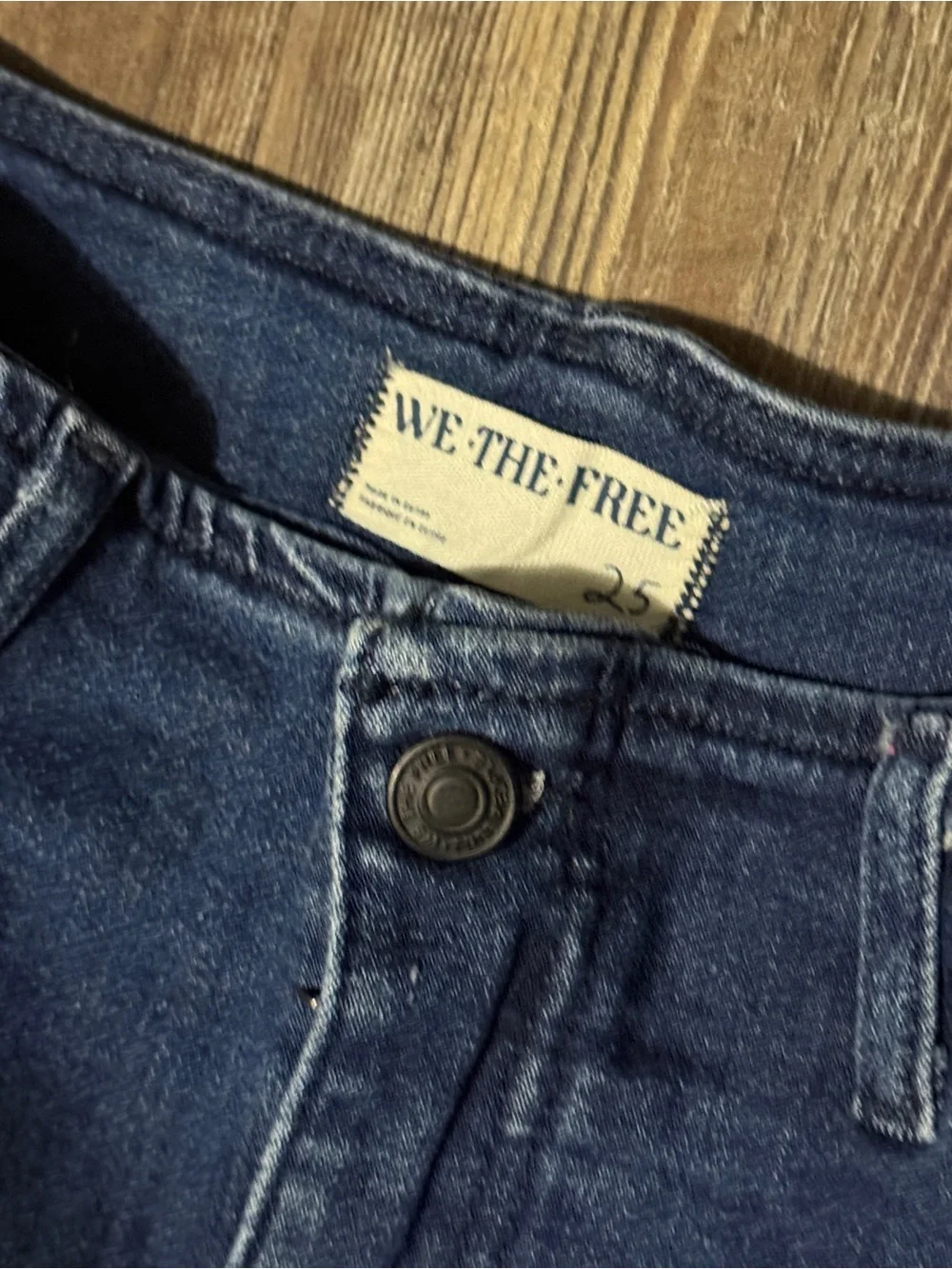 We The Free Bootcut Split Hem Jeans Women's 25 Frayed Hem High Rise Denim